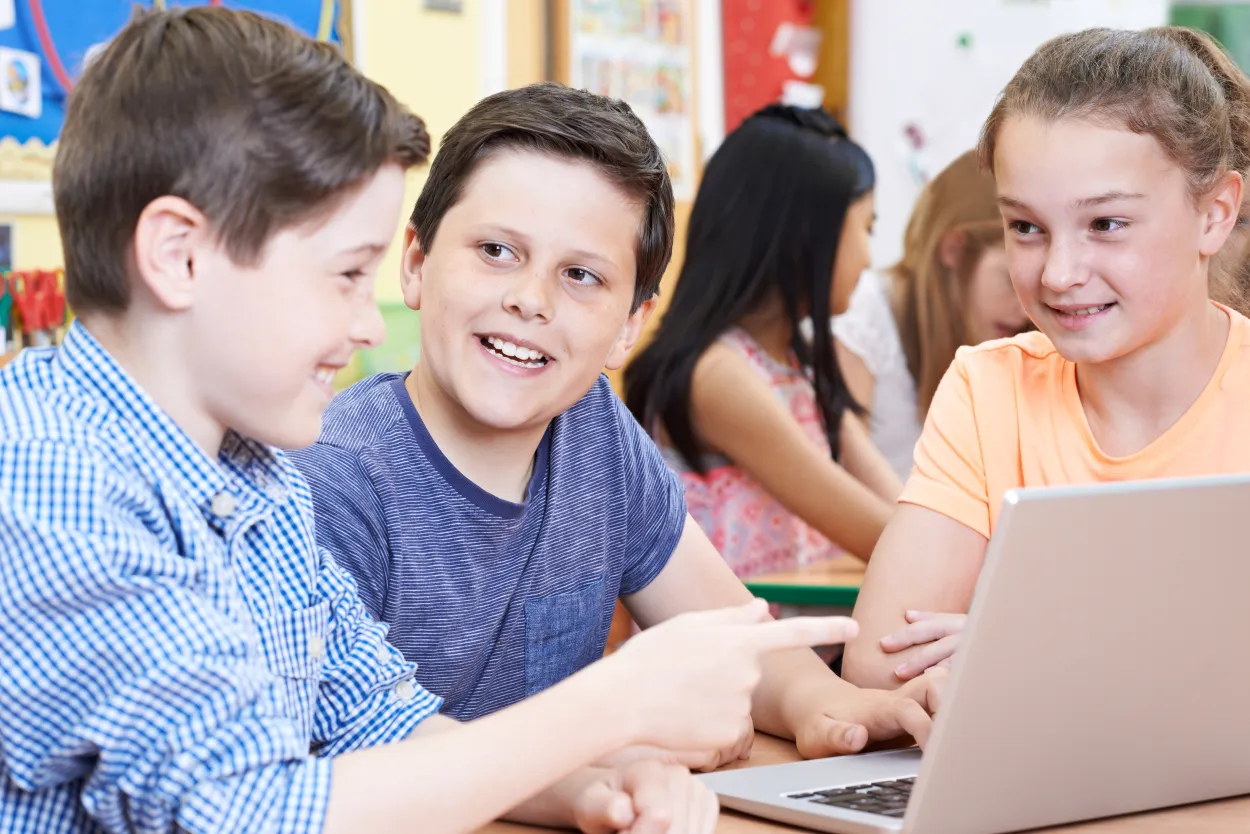 Students collaborating in LTCA after-school program